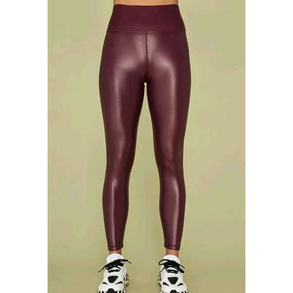CARBON38 Takara Shine Dark Y2K preppy Amethyst Leggings Womens Sz Small A003235